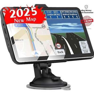 2025 Touchscreen GPS for Cars & Trucks - Lifetime Maps & Smart Voice Navigation