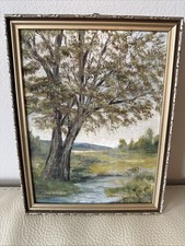 Original Ölgemälde auf Holz 1949 Paul Flieger„Marktzeuln-Felsenhaus“Oberfranken