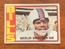 1972 Topps Football Card #30- Marlin Briscoe, Buffalo Bills - Rookie - Very Good. rookie card picture