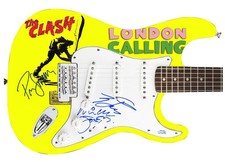 The Clash Signed Fender 1/1 London Calling Lp Cd Graphics Photo Guitar ACOA