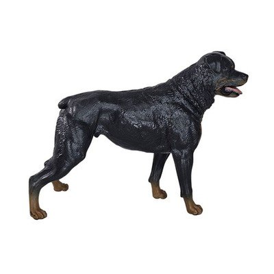Rottweiler Dog Figurine Black & Brown Realistic Toy Statue 3.5  Collectible