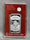 Postal Express Mint .999 Silver Playing Cards 1oz King Of Diamonds W/ 1 Gram RND