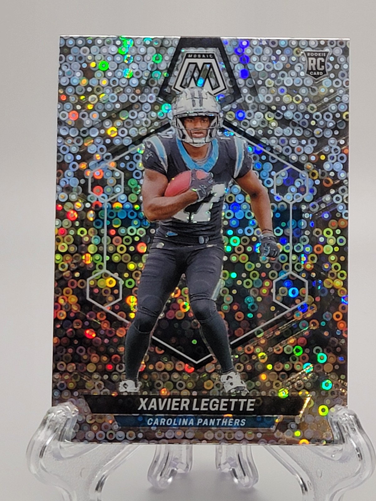 2024 Panini Mosaic Rookies Xavier Legette #332 No Huddle Silver Mosaic Prizm RC