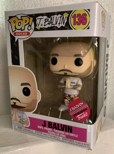 Funko Pop! Rocks:  J Balvin LE Figure #136 Reggaeton PR Colombia Box Ding