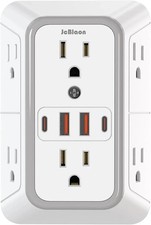 Outlet Extender Surge Protector - 6 Outlet Splitter with 4 USB Ports 2 USB C ,
