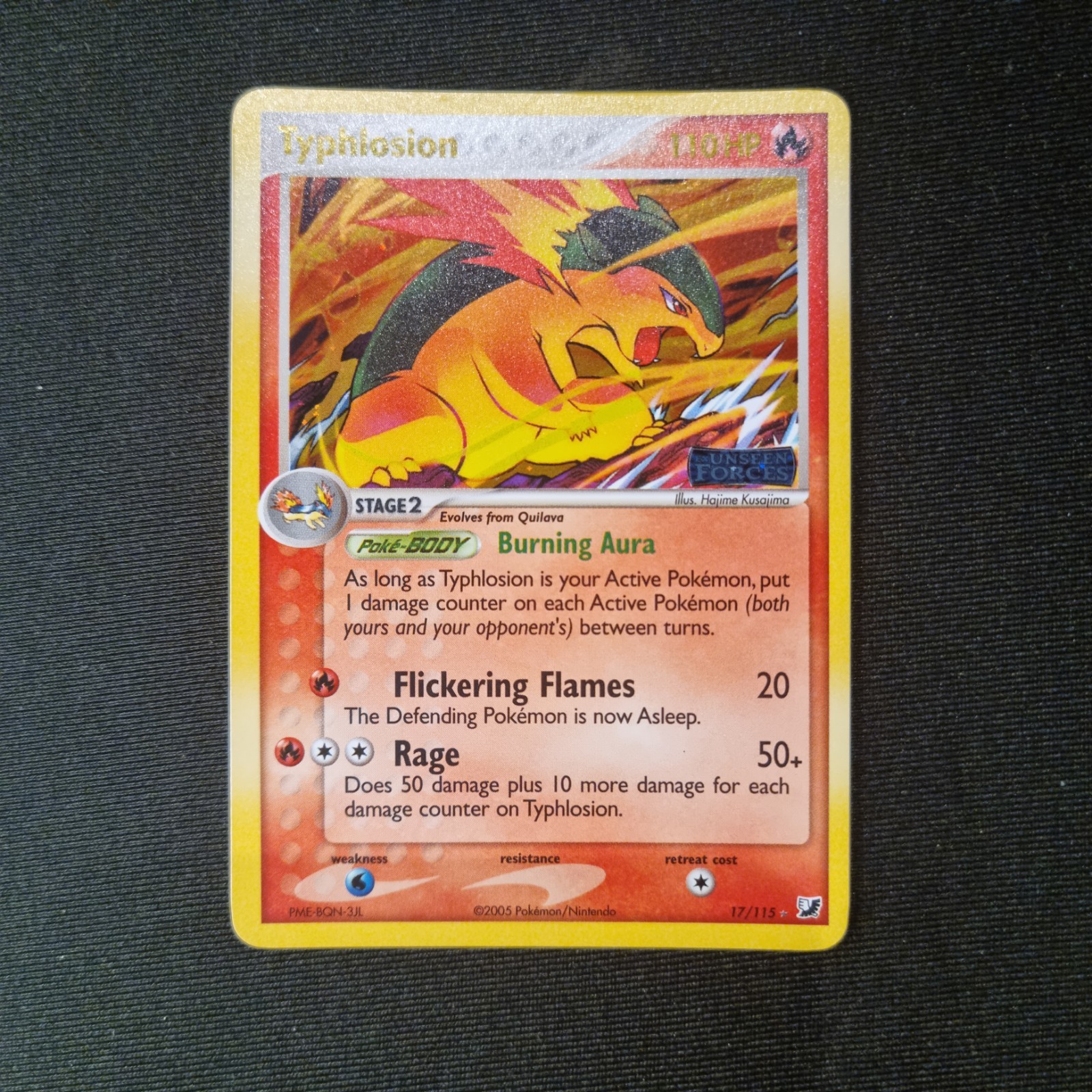 Typhlosion 17/115 Reverse Holo Stamped Unseen Forces Pokemon TCG - NM