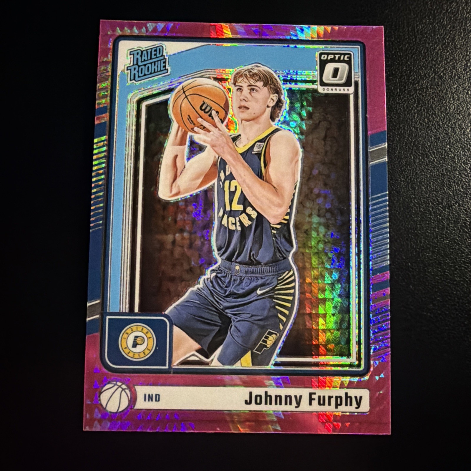 2024-25 Panini Donruss Optic - Rated Rookie Johnny Furphy #261 Pink Hyper Prizm