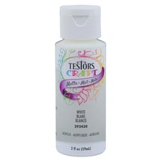 Testor Corp. Testors 2oz Acrylic Craft Paint - Matte White TES292430A Plastics
