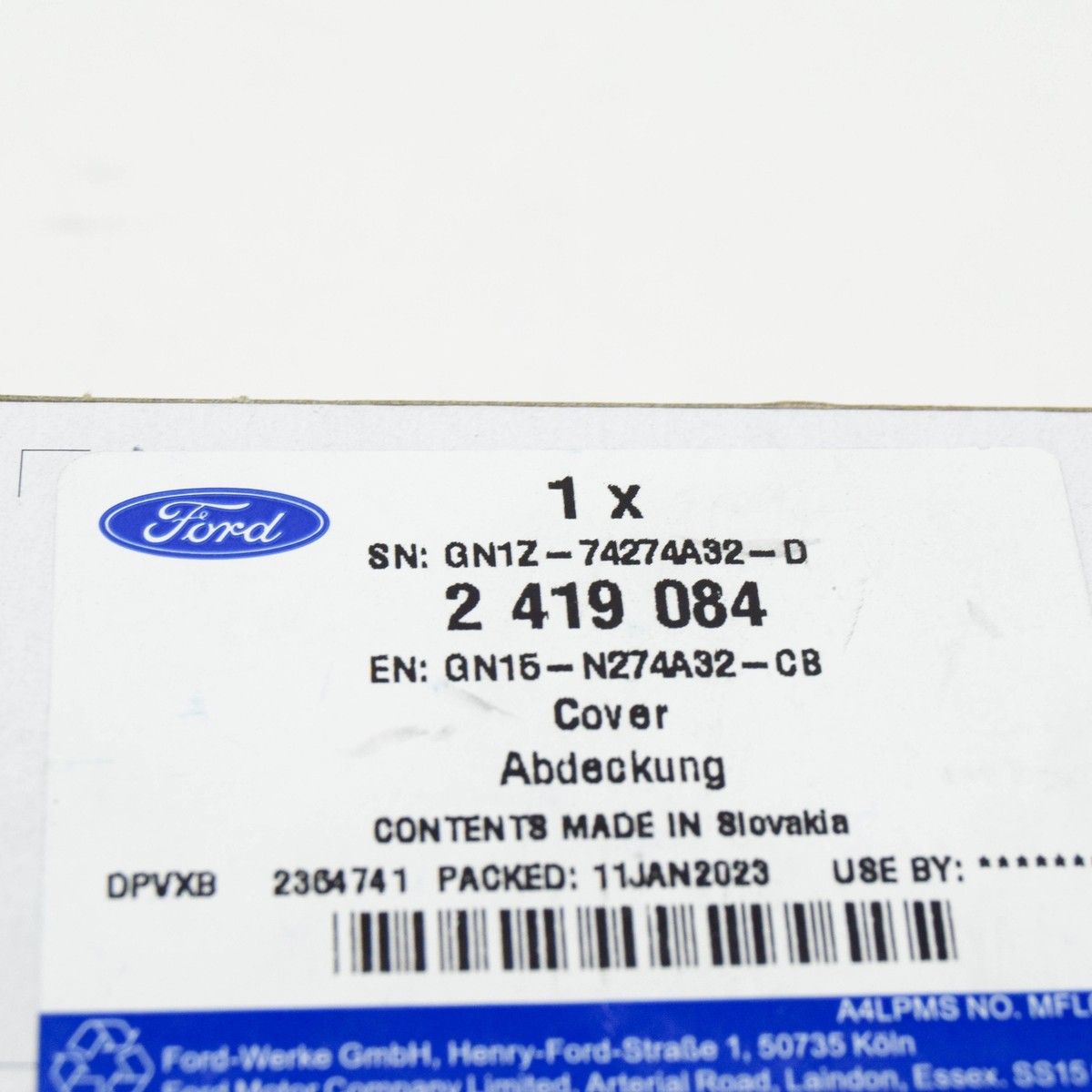 FORD ECOSPORT MK2 BK Rear Right Door Triangle Cover Trim 2419084 