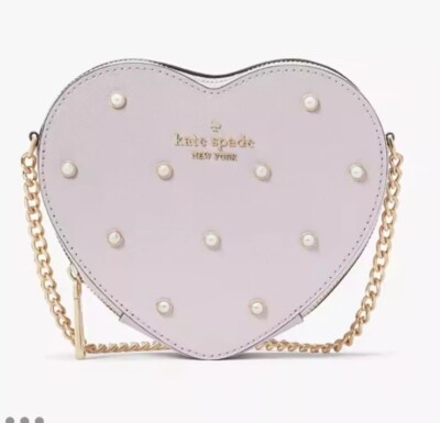 Kate spade heart crossbody bag in lilac Gold Chain W