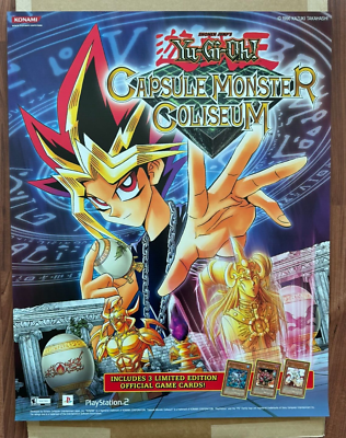 Yu-Gi-Oh! Capsule Monster Coliseum Promo Poster ~ Vintage Konami