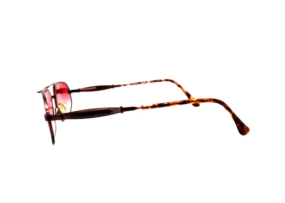 Gafas de sol para hombre vintage años 90 hechas en Italia marrón metal UV400 PERSONALIZADAS Foto 3 de 4