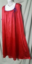 Only Necessities Red Purple Nightgown Sleeveless Calf Plus 4X 66" BUST