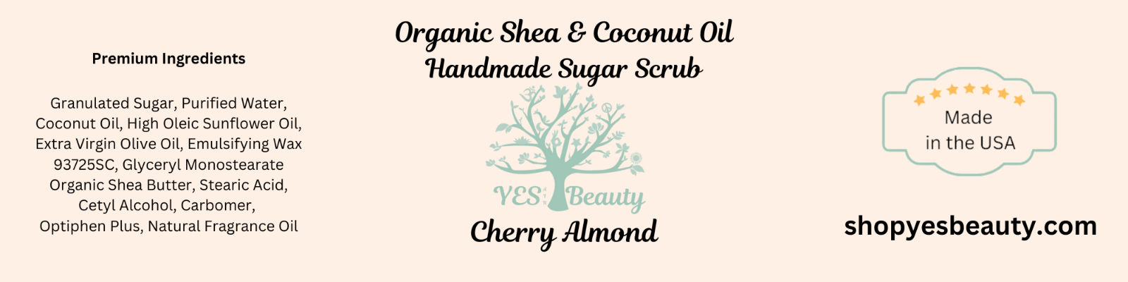 Handmade Sugar Body Scrub Organic Shear & Coconut Oil - Choose Scent - 8oz. -