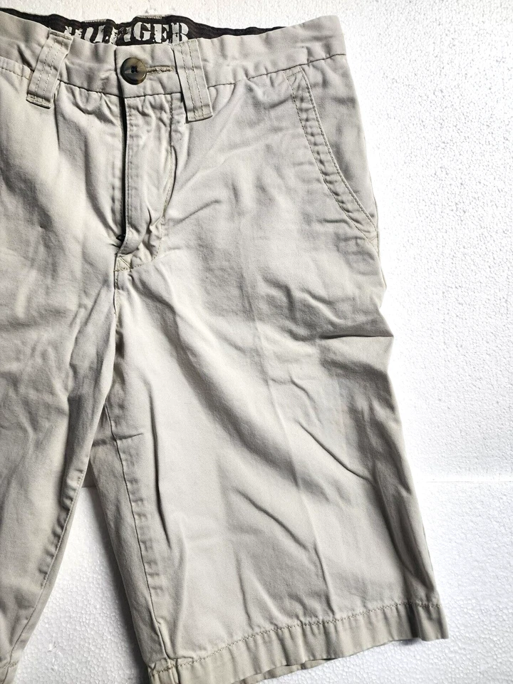 Tommy Hilfiger Pantalones Cortos Juveniles Talla 18 Crema Chino Bolsillos Informales Algodón Niños Foto 3 de 4