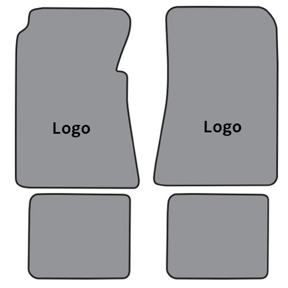 Alfombrillas de bucle ACC 1955-1956 Ford Fairlane Ford Crest Logo 4 piezas Foto 4 de 4