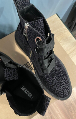 Zadig & Voltaire Suede zip up flat ankle boots lace up leopard