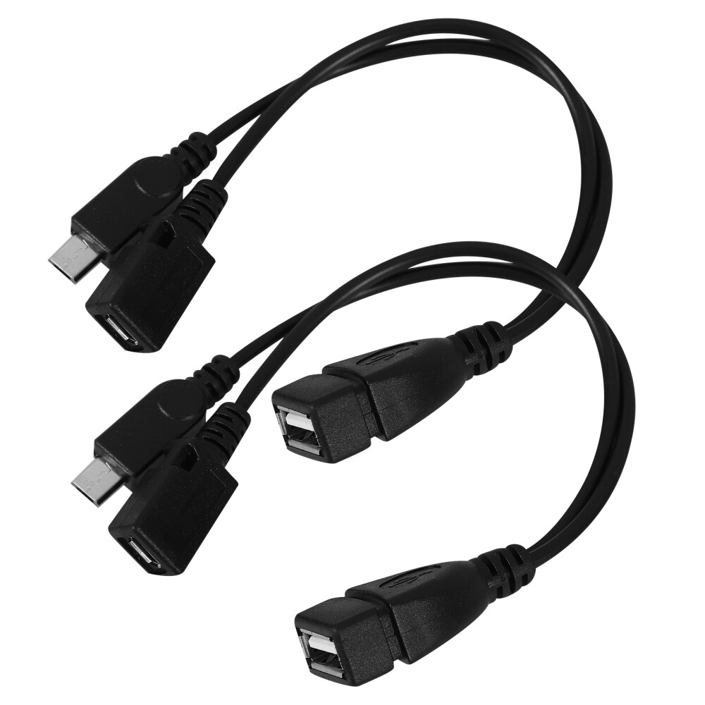 2-Pack OTG Data Cable USB to Micro USB Adapter Coupler