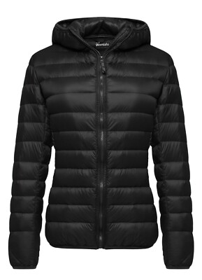 Wantdo Women's Hooded Packable  Down Jacket Ultra Lightweight Short Winter Coat