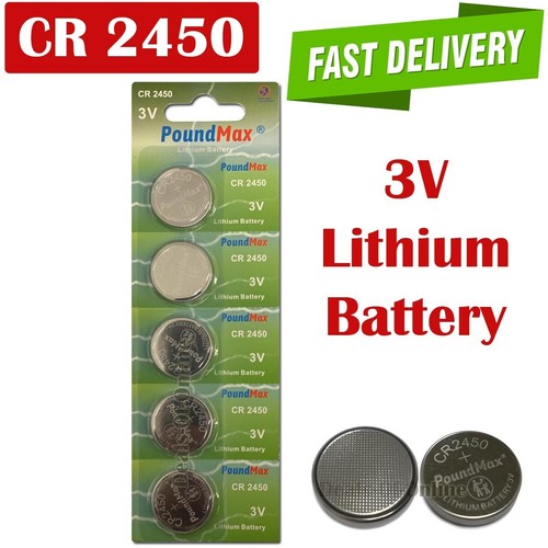 PoundMax 2450 CR2450 DL2450 ECR2450 3V Lithium Coin Cell 3V Batteries
