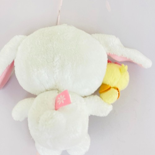 Sanrio Sugar Bunnies Shirousa Plush Soft Stuffed Toy White Pink Ribbon Duck JP - Picture 15 of 24