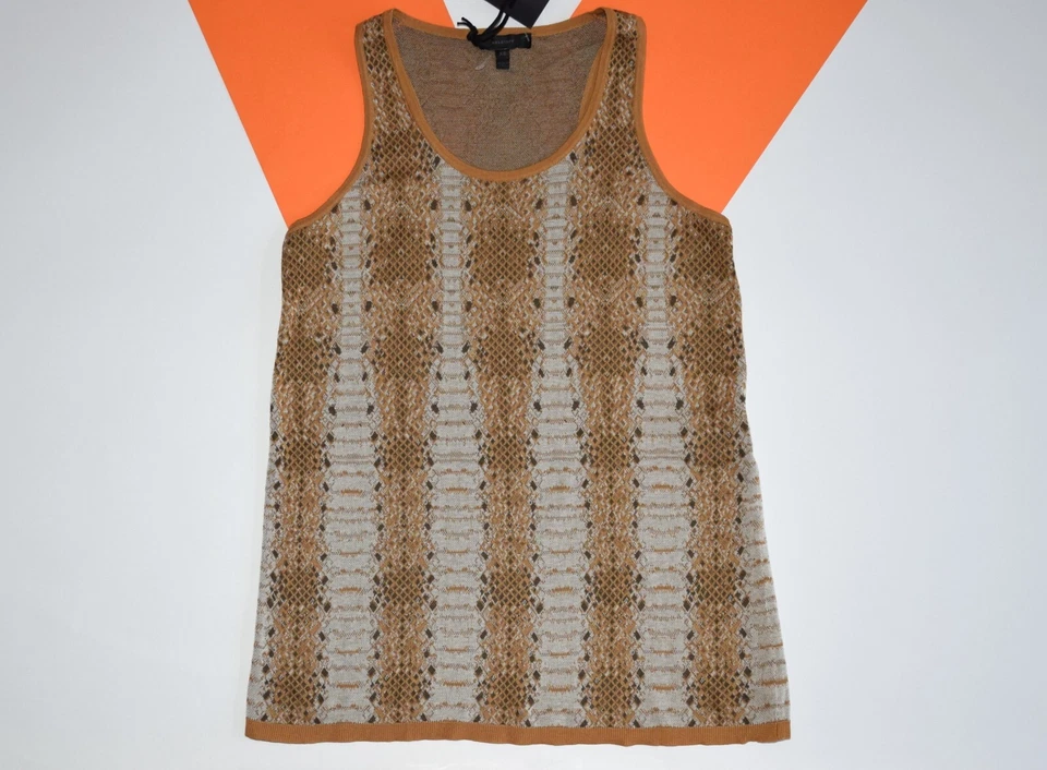 Новый с Ярлыками женская BELSTAFF ELLIOT Майка вязаный питон блузка футболка Sz. XS P2P 16» ИТАЛИЯ - Изображение 4 из 4