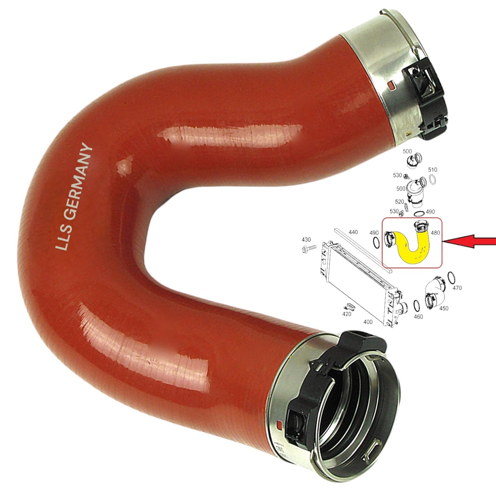 LLS Intercooler Hose for MERCEDES SPRINTER W906 A9065285082