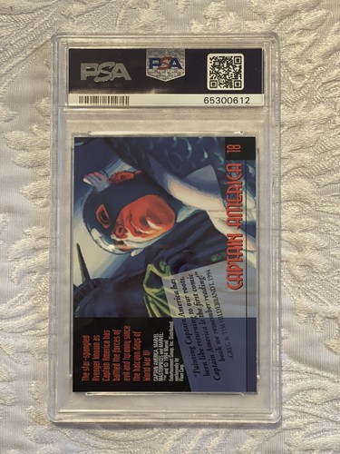 1994 Marvel Masterpieces #18 Captain America PSA 9 MINT - Picture 2 of 2