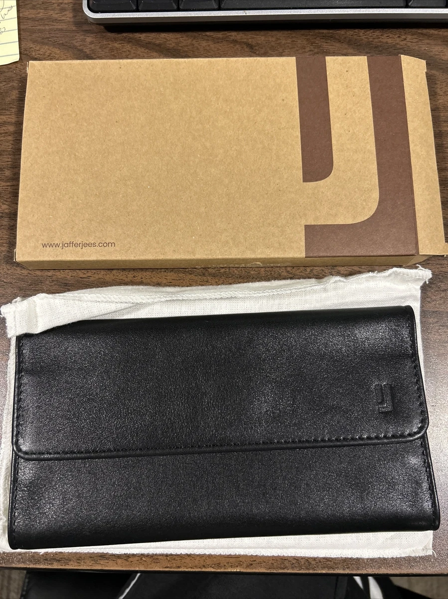 Jafferjees Black Leather Wallet 8” x 4” | eBay
