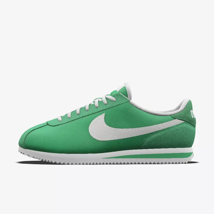 Nike cortez white and green cheap