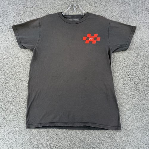 Alpinestars Shirt Mens Small Gray Graphic Grunge Bmx Moto Tee Racing - Picture 2 of 11