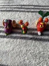 Vintage Henson Fraggle Rock Figure Cars Character Toy Lot Of 3 Purple Yellow