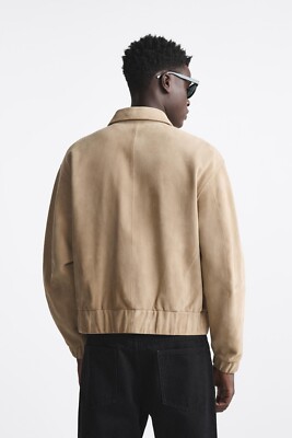 ZARA ORIGINS 100% Goat Suede Leather Bomber Jacket - 5129/500