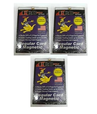 (3 Pack) Pro-Mold Magnetic One-Touch Trading Card Holder 20pt Regular Size Cards