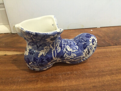 Old Foley James Kent LTD Made in England Boot Shoe Floral Louis 14