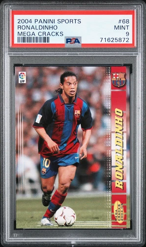 2004 PANINI SPORTS MEGA CRACKS #68 RONALDINHO PSA 9