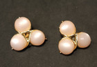 Pink Moonglow Moonstone Thermoset Necklace Bracelet Earrings Vintage Set — photo 8