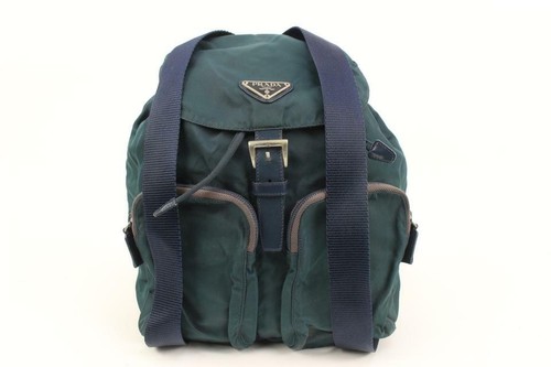 Prada Green Nylon Vela Backpack Twin 