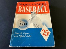 1942 Dell Baseball Official Rules- Ted Williams cover-- solid shape- 162 pages- 