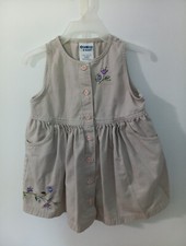 Oshkosh B'gosh Girl  s 24 Month Vintage 2-Piece Summer Dress Floral Embroidered