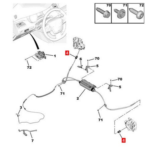 Entretoise de Frein à Main Electrique pour Citroën C5 Peugeot 508 4719.11 471911 - Imagen 10 de 10