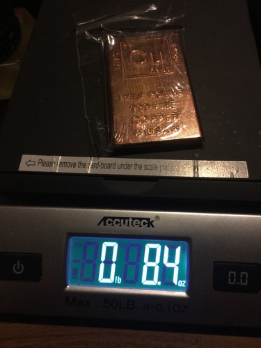  999 Half Pound Copper Bar 2012 Provident Metals Mint Cu Element Pure Bullion EBay