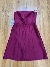 NWT Ann Taylor Dark Red. Strapless. 100% Silk 0