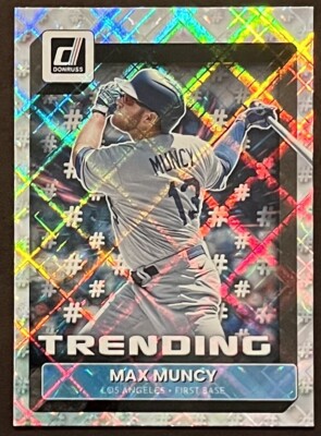 2022 DONRUSS MAX MUNCY #T-12 TRENDING DIAMOND PARALLEL LOS ANGELES DODGERS