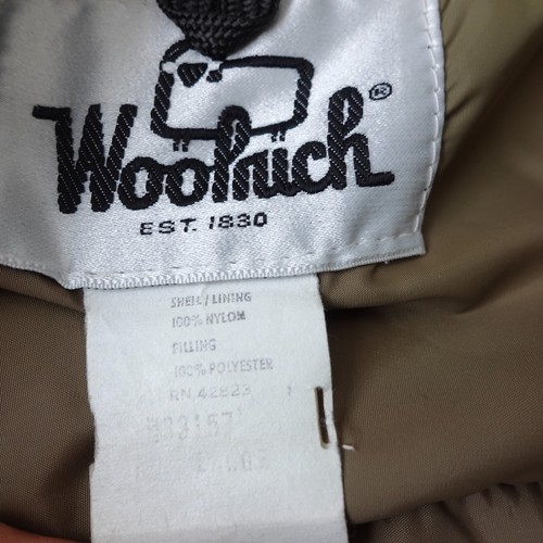 Hellbraune Armeegrün gefütterte Jacke Weste Herren Large Utility gesteppt VINTAGE Woolrich - Bild 3 von 14