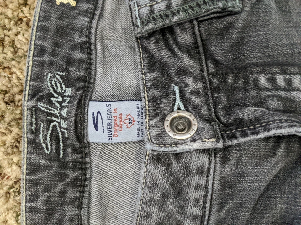 Jeans Pioneer con hebilla plateada lavado medio corte bootcut 32/29 gris real desgastado Foto 4 de 4