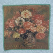 N994 Flower Art Cotton Scarf Scarves Pocket Square 16.5" X 16"