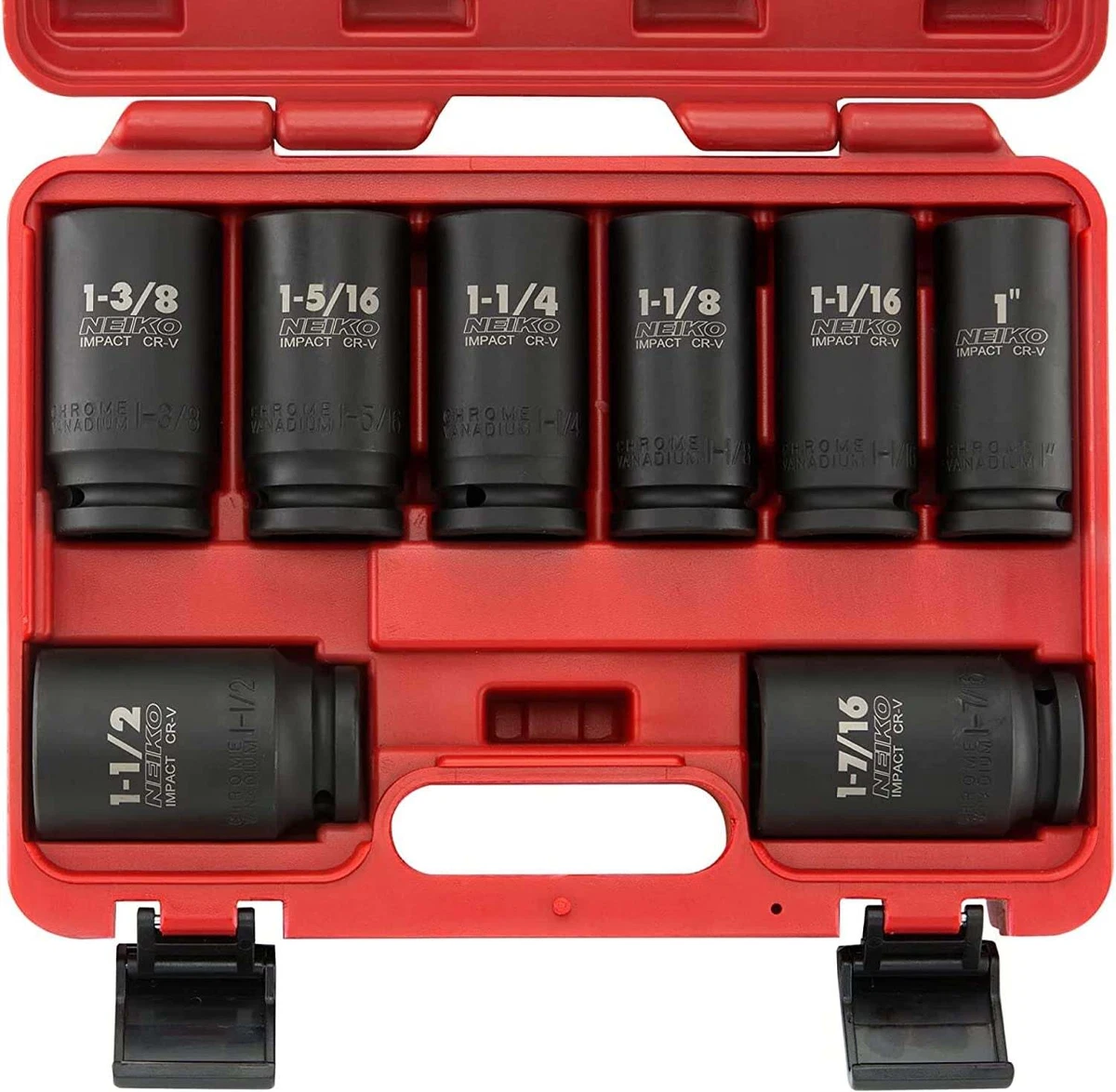 NEIKO 02461A 3 4 Inch Drive Impact Socket Set SAE 1 to 1 1 2 8 PC Deep Jumb