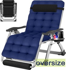 NAIZEA Oversized Zero Gravity Chair,29In XL Premium Lawn Folding Lounge Chairs