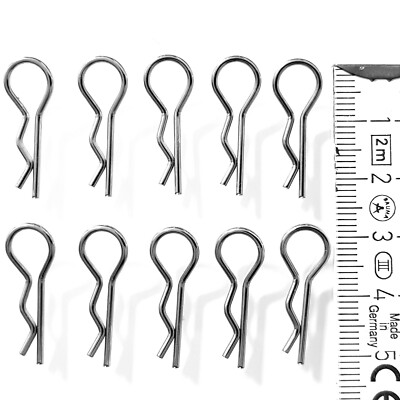 50x Karosserieklammern Karosserie Karo Splinte Body Clips Halter 1:10 1:16 1:18 